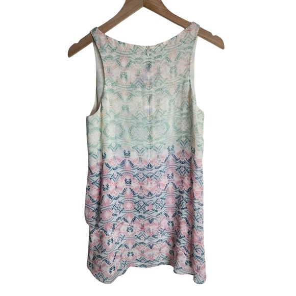 Cabi Blouse Top‎ Women's Small Geometric Mosaic Sleeveless Layered #250 - Picture 2 of 5
